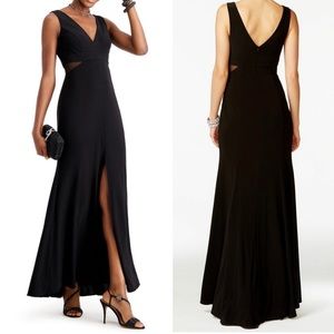Beautiful black evening gown.